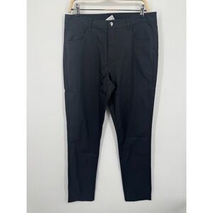 NWT Image Solution Dress Pant Mens 34 X 34 Black 100% Polyester Zip Fly Slim Fit